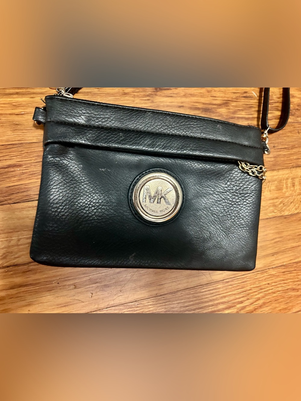 Design Inspired Crossbody with MK Medallion